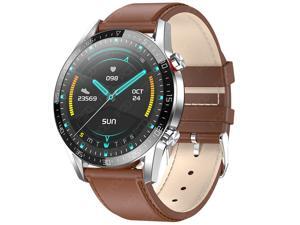 Smart Watch Men IP68 Waterproof ECG PPG Bluetooth Call Blood Pressure Heart Rate Fitness Tracker sports Smartwatch (Brown Leather) Smart Watch Men IP68 Waterproof ECG PPG Bluetooth Call Blood Pressure Heart Rate Fitness Tracker sports Smartwatch (Brown Leather)