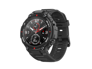 Amazfit T-Rex Smartwatch, Military Standard Certified, Tough Body, GPS, 20-Day Battery Life, 1.3'' AMOLED Display, Water Resistant, 14-Sports Modes, Rock Black
