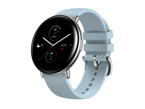 Zepp E Circle Smart Watch Health and Fitness Tacker with Heart Rate, SpO2 and REM Sleep Monitoring, Stainless Steel Body, Fluoroelastomer Band, Ice Blue,42.2 × 42.2 × 9.1mm Zepp E Circle Smart Watch Health and Fitness Tacker with Heart Rate, SpO2 and REM Sleep Monitoring, Stainless Steel Body, Fluoroelastomer Band, Ice Blue,42.2 × 42.2 × 9.1mm