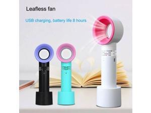 USB Charging Leafless Fan Portable Mini Handheld Electric Fan 3-speed Adjustable with Stand Base Air Cooling Fan 3 Colors USB Charging Leafless Fan Portable Mini Handheld Electric Fan 3-speed Adjustable with Stand Base Air Cooling Fan 3 Colors