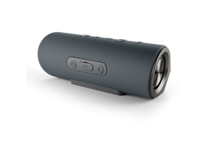 Cleer Audio STAGE Smart Bluetooth Speaker - Ipx7 Water Resistant, UpTo 15-Hours Wireless Playback Boom Box | Dual 48mm Neodymium Drivers & Passive Radiators, Alexa & Stereo Pairing (Black/Grey)