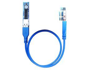 GLOTRENDS 1X to 1X PCI-E Extension Cable 0.6M for Hidden Pcie Slot, Limited Space Installation,Saving Your Blocked PCIe Slot,Come with USB3.0 Cable (UEX101) GLOTRENDS 1X to 1X PCI-E Extension Cable 0.6M for Hidden Pcie Slot, Limited Space Installation,Saving Your Blocked PCIe Slot,Come with USB3.0 Cable (UEX101)