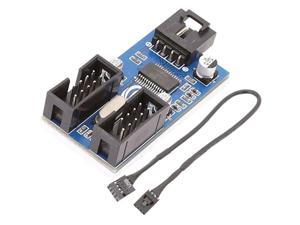 9 Pin USB Header 1 to 2 Motherboard Port Multiplier Splitter Extension Cable Hub Connector Adapter For Desktop 9 Pin USB Header 1 to 2 Motherboard Port Multiplier Splitter Extension Cable Hub Connector Adapter For Desktop