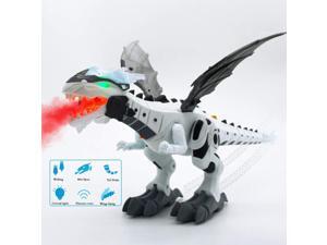 Mist Spray Dinosaur Robot Toy for Kids - Walking Dinosaur Fire Breathing Water Spray Mist with Red Light & Realistic Green/White (Color May Vary) Mist Spray Dinosaur Robot Toy for Kids - Walking Dinosaur Fire Breathing Water Spray Mist with Red Light & Realistic Green/White (Color May Vary)