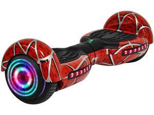 KPS Spider Red Hoverboard with Bluetooth and LED Lights 6.5" 2 Wheels Self Balancing Electric Scooter Board (WHEELS-KL6.5-SPIDER-RED) KPS Spider Red Hoverboard with Bluetooth and LED Lights 6.5" 2 Wheels Self Balancing Electric Scooter Board (WHEELS-KL6.5-SPIDER-RED)