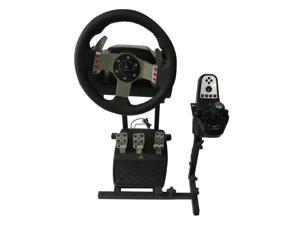 Intsupermai Racing Simulator Steering Wheel Stand Driving Gaming Steering Wheel Bracket Frame Stand Simulated Racing Game Seat