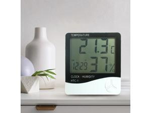 Intsupermai Thermometer Digital LCD Hygrometer Temperature Humidity Meter Alarm Clock