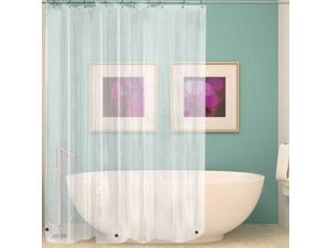 Intsupermai Clear PEVA Shower Curtain 72"W x 72"H Waterproof Mildew Resistant No Smell