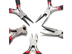Intsupermai 5pcs Jewelers Pliers Set Jewelry Grip Vise Needle Cutters Beading Wire Wrapping Hobby