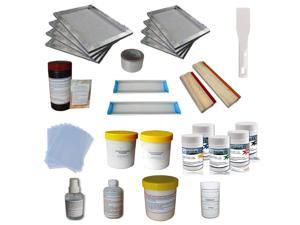 Intsupermai Screen Printing Materials Kit Bundle Squeegee T-Shirt Silk Screen Printing Accessories for Starter