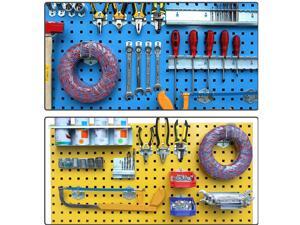 Intsupermai Tool Hanging Board Steel Wall Mounted Kit Display Organizer Peg Board with 10 Hooks Intsupermai Tool Hanging Board Steel Wall Mounted Kit Display Organizer Peg Board with 10 Hooks
