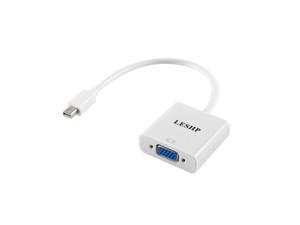 LESHP 1080P Mini DisplayPort to VGA Male to Female Video Adapter Converter,White LESHP 1080P Mini DisplayPort to VGA Male to Female Video Adapter Converter,White