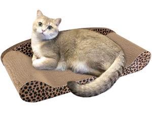 Large Size Cat Scratcher Cardboard Sofa, 24 Inch Kitten Scratching Lounge Bed Corrugated Board Posts Kitty Adult Cat Scratch Pad Toy with Catnip Large Size Cat Scratcher Cardboard Sofa, 24 Inch Kitten Scratching Lounge Bed Corrugated Board Posts Kitty Adult Cat Scratch Pad Toy with Catnip