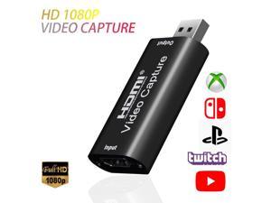 FURUI HDMI Video Capture Card, Game Capture Cards HDMI to USB2.0 1080P Record via DSLR Camcorder Compatible with VLC/OBS/Amcap
