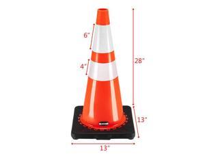 Oshion (6 pcs) 21" PVC American Road Cone Black Chassis Reflective Cone Warning Cone 36x36x70cm Oshion (6 pcs) 21" PVC American Road Cone Black Chassis Reflective Cone Warning Cone 36x36x70cm
