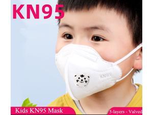 40pcs KN95 Kids Mask Valved, AS N95 Mask Anti Covid-19 Virus Protective Face Mask Valved 5-Layers For 3 -12 Years Old Children Mask with Self-priming Filter