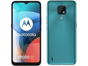 Motorola Moto E7 Dual-SIM 32GB ROM + 2GB RAM (GSM Only | No CDMA) Factory Unlocked 4G/LTE Smartphone (Aqua Blue) - International Version Motorola Moto E7 Dual-SIM 32GB ROM + 2GB RAM (GSM Only | No CDMA) Factory Unlocked 4G/LTE Smartphone (Aqua Blue) - International Version