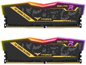 TEAMGROUP T-Force Delta RGB TUF Gaming Alliance 32GB (2x16GB) 3200MHz (PC4-25600) CL 16 Desktop Gaming PC Memory Module Ram Upgrade 288-Pin DDR4 SDRAM TF9D432G3200HC16CDC01