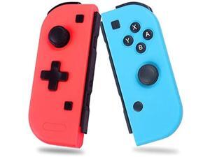 Wireless Joy-con Controller for N-Switch Console, Left and Right Switch Pro Remote Controller, Upgrade Version Plug and Play Auto Connect, Bigger Size Not Official Original One, Blue Red