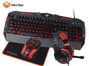 MeeTion Wired RGB Backlit Gaming Keyboard and Mouse, Gaming Mouse Pad, Gaming Headset Combo 4 in 1 PC Gamer Bundle for Windows PC – (Black) MeeTion Wired RGB Backlit Gaming Keyboard and Mouse, Gaming Mouse Pad, Gaming Headset Combo 4 in 1 PC Gamer Bundle for Windows PC – (Black)