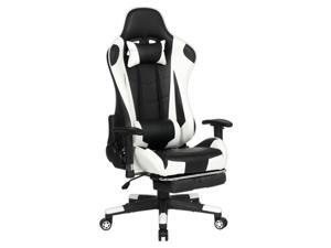 Gaming Chair with Adjustable Massage Lumbar Pillow,Retractable Footrest and Headrest -Racing Ergonomic High-Back PU Leather Office Computer Executive Desk Chair(3 Colors) Gaming Chair with Adjustable Massage Lumbar Pillow,Retractable Footrest and Headrest -Racing Ergonomic High-Back PU Leather Office Computer Executive Desk Chair(3 Colors)