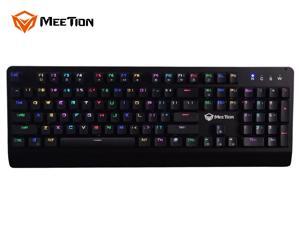 MeeTion Mechanical Gaming Keyboard RGB LED Rainbow Backlit Wired Keyboard with Blue Switches for Windows Gaming PC (104 Keys, Black) MeeTion Mechanical Gaming Keyboard RGB LED Rainbow Backlit Wired Keyboard with Blue Switches for Windows Gaming PC (104 Keys, Black)