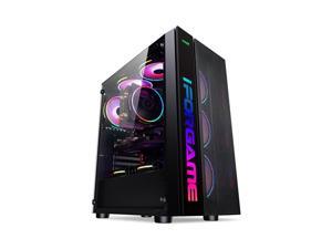 IFORGAME ATX Mid Tower Computer Case, High-Airflow Full-metal Mesh Design, Transparent Side Panel, Water-Cooling Ready, Magnetic Dustproof Filter, USB 3.0 Port, Compact PC Case without Case Fan IFORGAME ATX Mid Tower Computer Case, High-Airflow Full-metal Mesh Design, Transparent Side Panel, Water-Cooling Ready, Magnetic Dustproof Filter, USB 3.0 Port, Compact PC Case without Case Fan