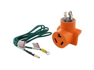 Generator to Dryer Adapter 4-Prong L14-30 30 Amp Generator Plug to 3-Prong Dryer Female Connector Adapter Generator to Dryer Adapter 4-Prong L14-30 30 Amp Generator Plug to 3-Prong Dryer Female Connector Adapter