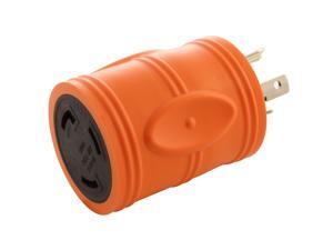Locking Adapter NEMA L5-20P 20 Amp 125-Volt 3-prong locking plug to L5-30R 3-Prong 30 Amp Locking Female Connector Locking Adapter NEMA L5-20P 20 Amp 125-Volt 3-prong locking plug to L5-30R 3-Prong 30 Amp Locking Female Connector