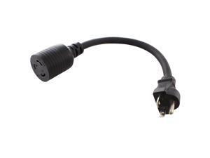 1 ft. 12/3 SJTW 20 Amp NEMA 5-20P Plug to 20 Amp L5-20R Locking Adapter Cord 1 ft. 12/3 SJTW 20 Amp NEMA 5-20P Plug to 20 Amp L5-20R Locking Adapter Cord