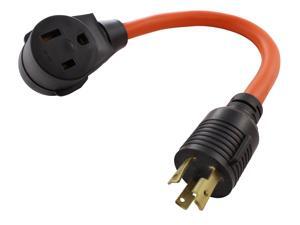 AC Connectors 1.5 ft. L6-30P 30 Amp 250-Volt Locking Plug to 6-50 Welder Connector AC Connectors 1.5 ft. L6-30P 30 Amp 250-Volt Locking Plug to 6-50 Welder Connector