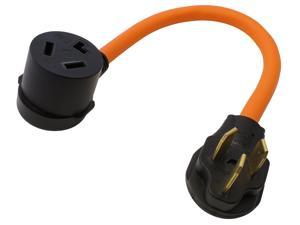 1.5FT 10-50P 50A 3-Prong Plug to 10-30R 3-Prong Dryer Outlet