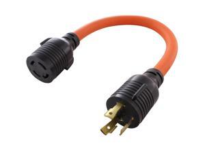 1.5FT L5-30P 3-Prong 30A Plug to L14-30R 30A 125/250V 4-Prong Connector 1.5FT L5-30P 3-Prong 30A Plug to L14-30R 30A 125/250V 4-Prong Connector