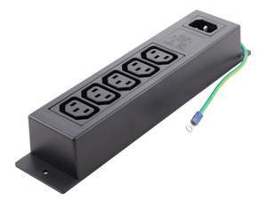 IEC IT/Server/PDU Power Strip IEC C14 Inlet to (5) IEC C13 Outlets (Sheet F) with Grounding IEC IT/Server/PDU Power Strip IEC C14 Inlet to (5) IEC C13 Outlets (Sheet F) with Grounding