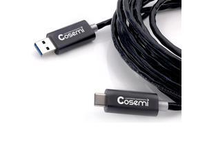 COSEMI 10G USB Active Optical Cable AOC USB Long Cable, USB 3.1 Gen 2 Fiber Optic Cable, Ultra Thin USB Cable Type C 15M - 49.2 Feet COSEMI 10G USB Active Optical Cable AOC USB Long Cable, USB 3.1 Gen 2 Fiber Optic Cable, Ultra Thin USB Cable Type C 15M - 49.2 Feet