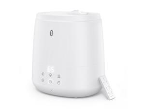 TaoTronics Top Fill Humidifiers for Bedroom Large Room (6L), Warm and Cool Mist Ultrasonic Air Humidifiers, Customized Humidity, Essential Oil Trays, Remote Control, Sleep Mode, LED Display, White