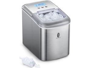 TaoTronics Ice Maker Countertop Machine with LCD Display, Self-Cleaning Function, 9 Bullet Ice Cubes Ready in 6-9 Mins, 22lbs/24H, 2.1L Electric Ice Maker with Scoop Basket for Home Kitchen Office Bar
