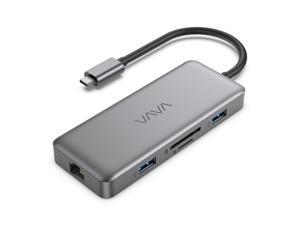 VAVA USB C Hub, 8-in-1 USB C Adapter with 4K HDMI,1Gbps RJ45 Ethernet Port, USB 3.0, SD/TF Card Reader,100W PD Charging Port for MacBook/Pro/Air and Type C Windows Laptops