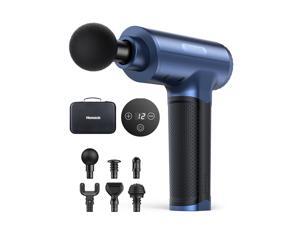 Homech Massage Gun Deep Tissue Massager Handheld Muscle Soreness Relief Massager with High-Torque Motor 20 Speeds 6 Replaceable Massage Heads for Gym Office Home