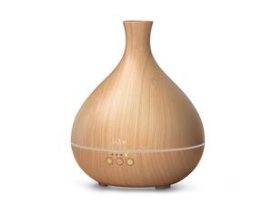 Essential Oil Diffuser,Anjou 500ml Cool Mist Humidifier,One Fill for 12hrs Consistent Scent & Aromatherapy, World's First Diffuser with Patented Oil Flow System for Home & Office,Wood