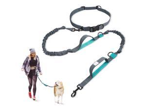 Taotronics Hands-Free Dog Leash with Adjustable Waist Belt for Medium and Large Dogs, Dual Padded Handles, Retractable Bungee, and Reflective Stitches for Walking Hiking Running
