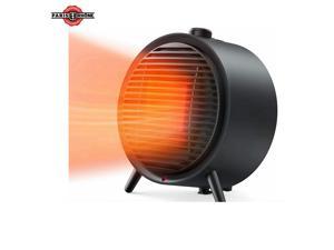 Desktop Space Heater, 1500W Electric Ceramic Heater with 2 Heat Settings, Adjustable Thermostat, Tip-Over and Overheat Protection