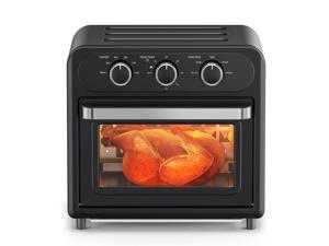 Taotronics Air Fryer Oven, 14.8 QT Toaster Oven, 5-in-1 Convection Oven for 4-Slice Toast, 9-inch Pizza, Knob-Controlled Kitchen Countertop Appliance with 6 Accessories, Dishwasher Safe