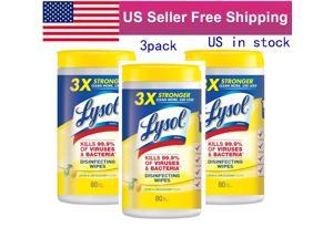 3Pack Lysol Disinfecting Wipes Lemon&Lime Blossom Scent (80counts each)US in Stock Fast Shipping