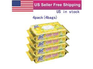 4Pack(4Bags) Lysol Disinfectant Wipes Lemon Scent  80counts each US in Stock Fast Shipping