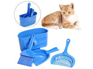 4pcs Cat Litter Scoop Set with Holder Dustpan Broom Caddy Pet Scooper Clean Kits 4pcs Cat Litter Scoop Set with Holder Dustpan Broom Caddy Pet Scooper Clean Kits