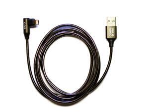 Cords of Steel 2 in 1 Fast Charging Cable, Lightning and Micro-USB Right Angle Tip Cords of Steel 2 in 1 Fast Charging Cable, Lightning and Micro-USB Right Angle Tip