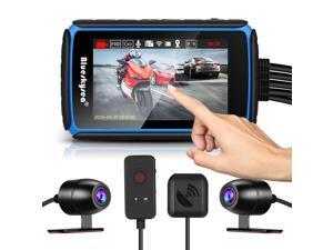 Blueskysea DV988 Motorcycle Dash Cam 1080p 30fps Dual Lens Wide Angle 140 Degree Motorcycle Recording DVR with 4'' IPS Touch Screen Waterproof IP66 Loop Recording with GPS Mode Blueskysea DV988 Motorcycle Dash Cam 1080p 30fps Dual Lens Wide Angle 140 Degree Motorcycle Recording DVR with 4'' IPS Touch Screen Waterproof IP66 Loop Recording with GPS Mode