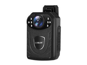 BOBLOV 1296P Body Wearable Camera 64GB Support Memory Expand Max 128G 8-10Hours Recording Police Body Camera Lightweight and Portable Easy to Operate KJ21(Card not Included)