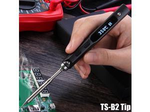 TS100 Mini Portable Digital OLED Soldering Iron Kit PR-B2 Tip Interface DC5525 TS100 Mini Portable Digital OLED Soldering Iron Kit PR-B2 Tip Interface DC5525